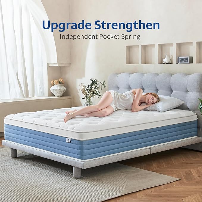 Starage King Size Mattress |14 inch King Hybrid Mattress with Memory Foam | Medium Firm Feel for Motion Isolation | Edge Support Pressure Relief | Bed in a Box,CertiPUR-US Certified