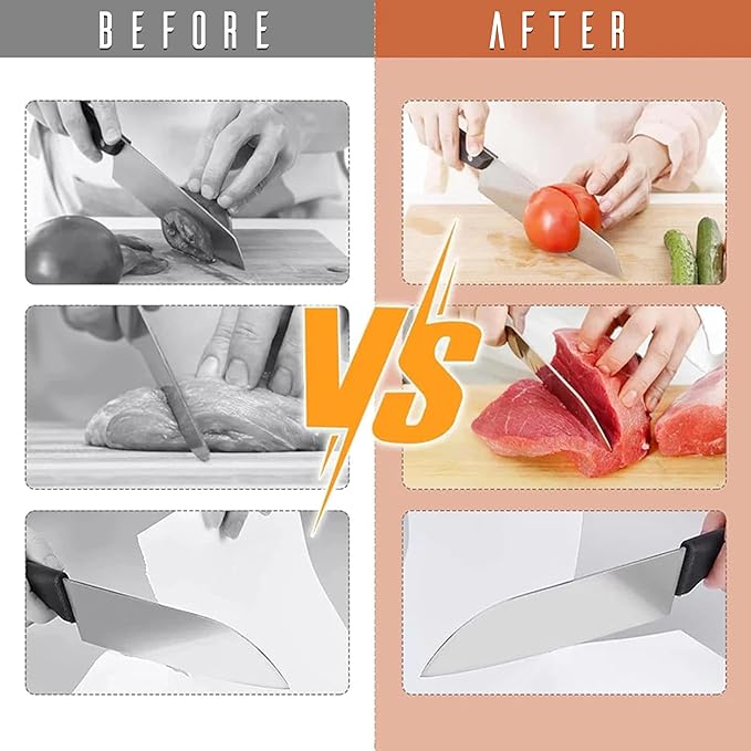 Rolling Knife Sharpener Kit – Premium Walnut Wood – 5 Magnetic Angles (12, 15, 17, 19 & 22 Degrees) – Diamond and Ceramic Discs – Durable Knife Sharpening System for Kitchen & Chef's Knives