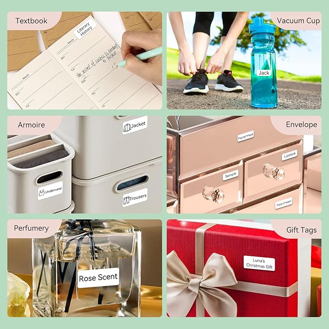 1175 Pcs D30 Label Maker Tape, 15×30mm(0.59"×1.2") Thermal Label Print Stickers Compatible with D30 Portable Label Printer Adapted Print Paper for Office, 230 Labels/Roll, 5 Rolls(White)