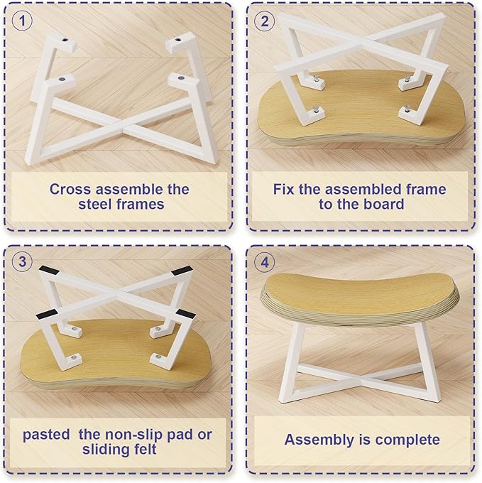 Wooden Step Stool，Foot Rest for Adult&Children,Short Stool for Under Desk, Small Bench for Living Room, Kitchen, Couch, Entryway