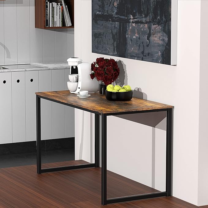 SHW Mission 40-Inch Home Office Computer Desk, Rustic Brown