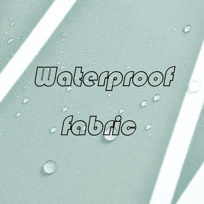 Punkray Light Green Shower Curtain for Bathroom with Hooks Shower Curtain Set, White Stripe Bath Curtains Decorative Shower Curtains Water Repellent Washable, 72 x 72