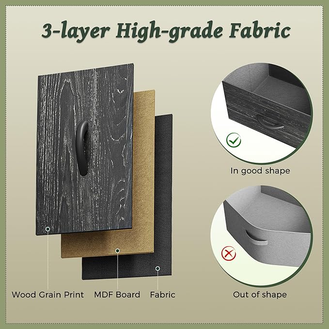 Huuger 63 Inch Dresser for Bedroom, Dresser for Closet with 9 Drawers, Large TV Stand for 55, 65, 70 Inch TV, Entertainment Center, Wide Long Chest of Drawers, Charcoal Black Wood Grain Print