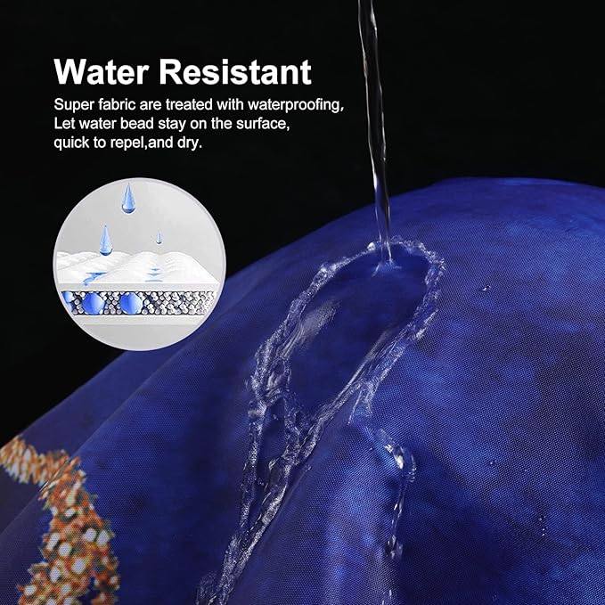 Marble Shower Curtain, Blue Marble Shower Curtain Set, Abstract Luxury Navy Blue Gold Glitter Veins Texture Marble Shower stall Curtain for Bathroom, Waterproof Fabric with 12 Hooks, 72 x 72 inches