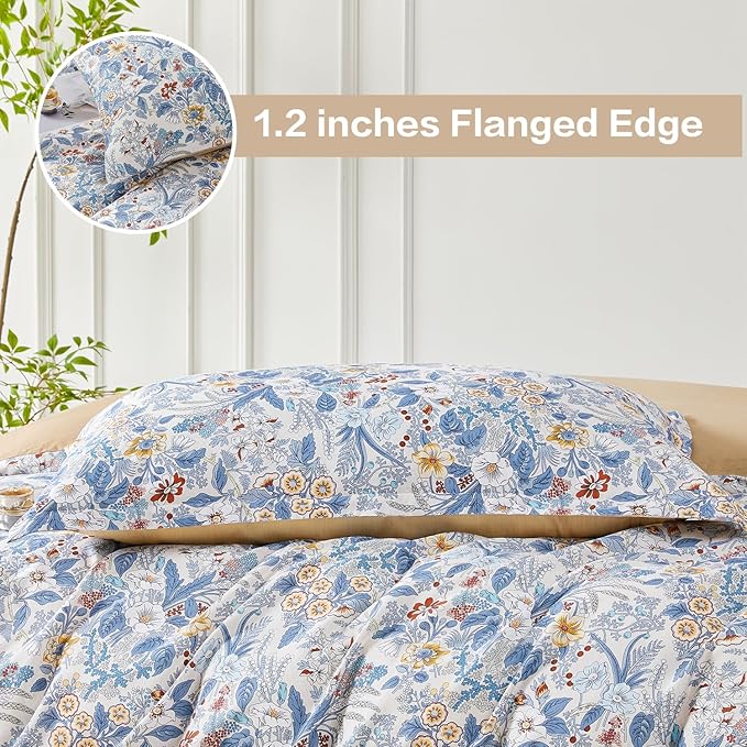 SAPHREAS Twin Boho Duvet Cover Green Paisley Bedding Set with 8 Corner Ties and 1 Pillow Sham 100% Cotton Reversible Duvet Cover Set with Zipper Closure