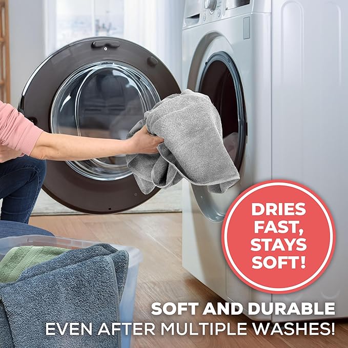 TEXTILOM 100% Turkish Cotton 4 Pcs Hand Towel Set, Luxury Hand Towels for Bathroom, Soft & Absorbent Bathroom Hand Towels Set (16 x 28 inches)- Light Grey