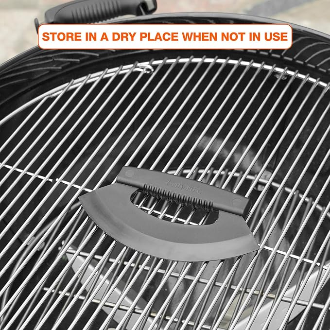 onlyfire Kettle Grill Scraper, BBQ Grill Blade Cleaning Tool for Weber Kettle, Weber WSM Cooker, Kamado Charcoal Grills Like Big Green Egg, Kamado Joe and Outdoor Grills