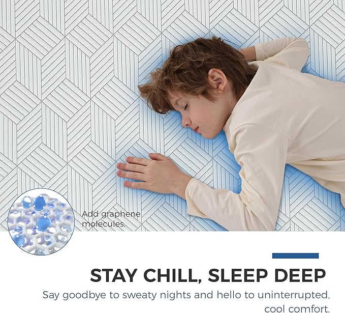 FATHOM Medium Twin XL Mattress 10 Inch Memory Foam Mattress Bed in a Box for Back Pain Relief and Cool Sleep with Gel Foam and Removeable Fiberglass Free Cover, CertiPUR-US Certified