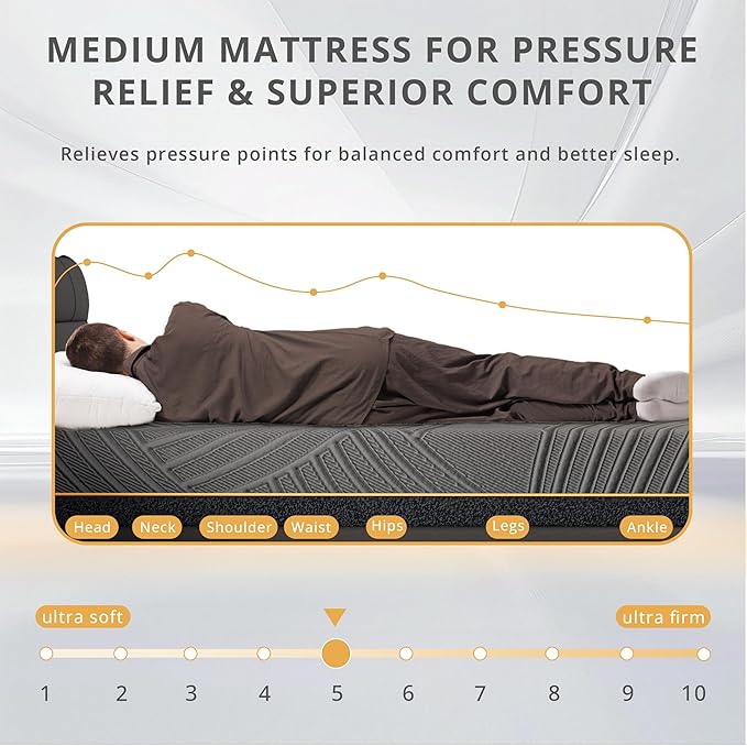 14 Inch Twin Size Mattress in a Box, Copper Memory Foam Mattress with Cooling Cover, Medium Firm for Pressure Relief, Fiberglass-Free, CertiPUR-US Certified, Foam Made in USA, 38"x75"x14"