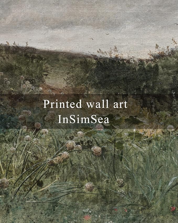 InSimSea Framed Canvas Wall Art Vintage Decor, Rustic Wall Art Room Decor, Classical Paintings Farmhouse Large Prints for Home Kitchen Bathroom Decoration, 16"x24"