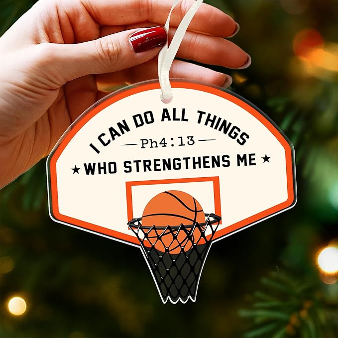 Basketball Ornament - Perfect for Christmas Tree and 2025 Collector's Edition, Unique Basketball Coach Tribute, Ideal Basketball Themed Christmas Ornaments for Sport Lovers