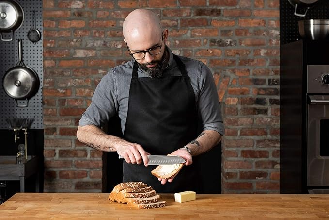 Babish High-Carbon 1.4116 German Steel Cutlery, 6.5" Santoku Kitchen Knife