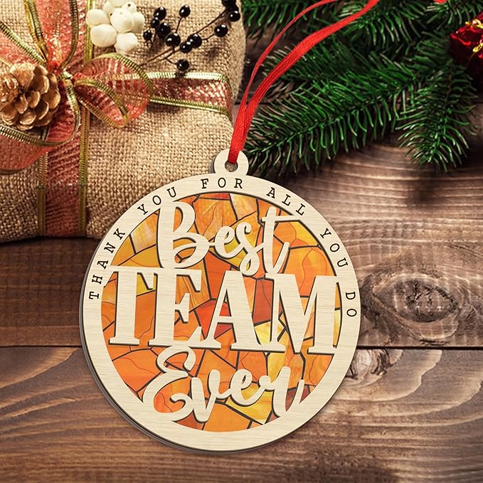 GEEMBI Team Appreciation Gifts for Coworkers - Suncatcher Christmas Ornaments 2025 for Tree Decorations - Christmas Birthday Thank You Gifts for Employee Coworkers Boss Women, Xmas Tree Decorations