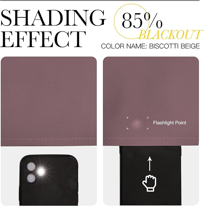 NICETOWN 84 inches Blackout Curtains for Office and Theater, Dry Rose, 1 Pair, 42 inches Wide, Thermal Insulated Solid Grommet Drapes for Living Room