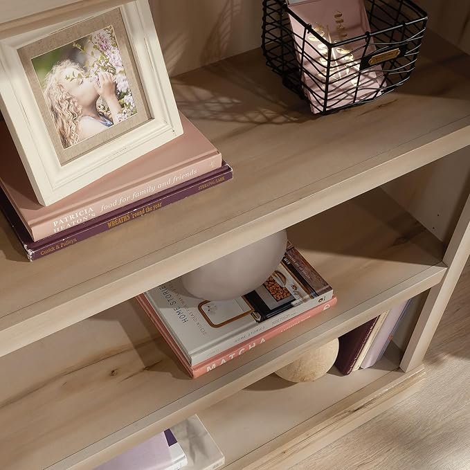 Sauder Miscellaneous Storage 3-Shelf Display Bookcase, Pacific Maple Finish