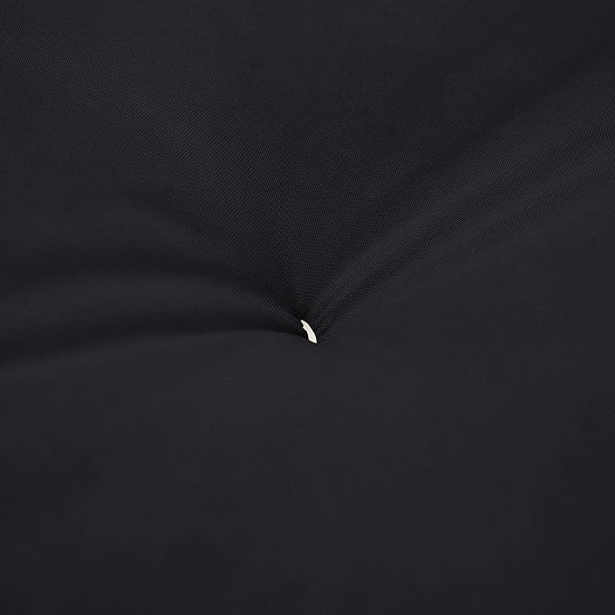 Mozaic Full Size 8-Inch Cotton Twill Gel Dual Memory Foam Futon Mattress, Black