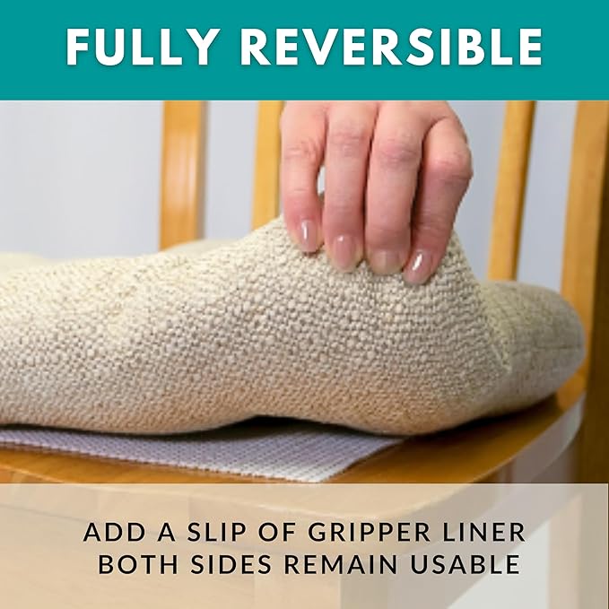 Barnett Home Decor Dining Chair Cushions with Ties, 16.5 x 18, Pack of 4 – Avante Green (Oatmeal) – Stain-Resistant Performance Fabric, Latex Foam Fill, Made in USA