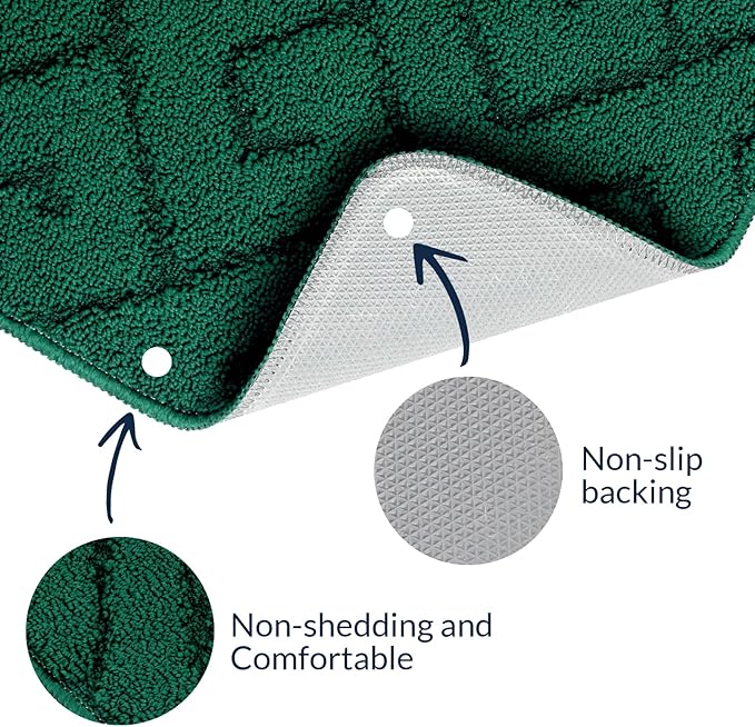 Walensee Indoor Doormat, Front Door Mat for Entrance (36"x59" Green) Machine Washable Entryway Rug, Non Slip Trapper Door Rugs Absorbent Dirt Low Profile Shoes Scraper Inside Floor Mats