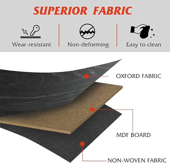 WLIVE Black Dresser for Bedroom, 6 Drawer Double Dresser, Fabric Storage Tower with Fabric Bins, Chest of Drawers for Closet, Living Room, Hallway