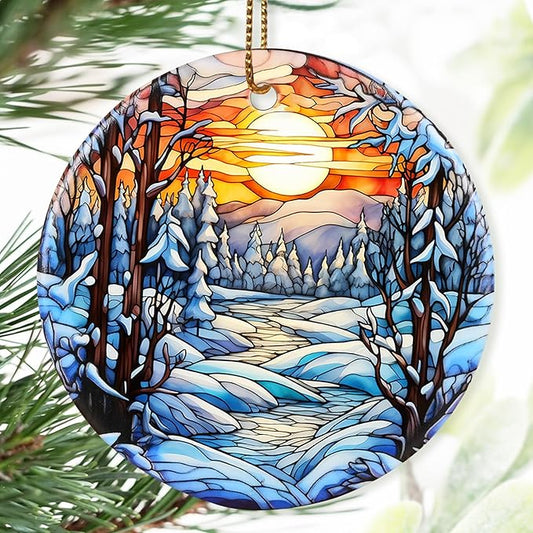 Christmas Ornament, Winter Tree Ornament, Christmas Decorations for Tree, Heirloom Keepsake, Gift Idea