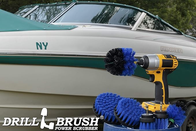 Pool Accessories - Cleaning Supplies - Drill Brush - 5 Piece Spin Brush Pool Cleaning Kit - Pool Supplies - Slide - Deck Brush - Hot Tub - Spa - Pond Liner - Pool Brush - Carpet Cleaner