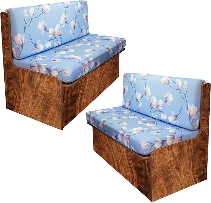 RV Dinette Cushion Covers - Stretchable Camper Cushion Slipcovers, 2 Backrest & 2 Bench Covers (Blossom)