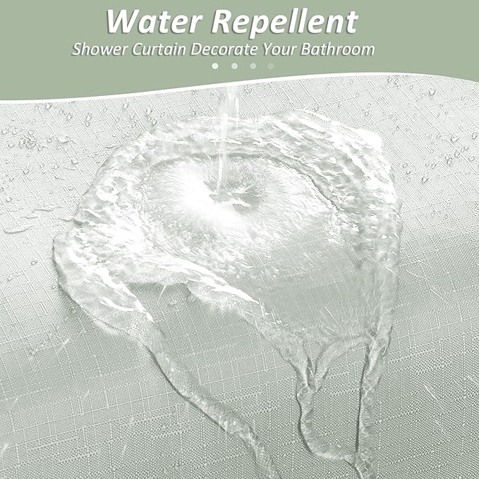 Naturoom Desert Sage Shower Curtains for Bathroom,Ombre Cloth Fabric Shower Curtain Set with 12 Hooks Desert Sage Bathroom Decor 72 x 72