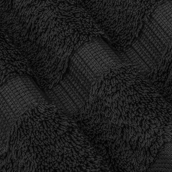 Chakir Turkish Linens 100% Cotton Premium Turkish Towels for Bathroom | 30'' x 60'' Large Bath Towels (4 Piece, Black)