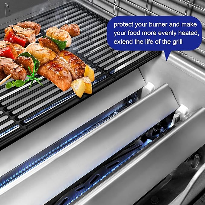 GGC 24.5" Flavorizer Bars for Weber 7539 Genesis 300 310 E310 320 Grills with Side-Controls, 5 PCS Stainless Steel Flavor Bars for Weber 7540 (24.5" L x 2.2" W x 2.3" H)