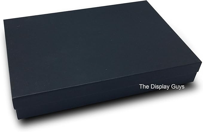 TheDisplayGuys - 100-Pack #53 Cotton Filled Cardboard Paper Jewelry Boxes Gift Case - Matte Black (5.4" x 3.9" x 1.0") - for Shipping or Storage