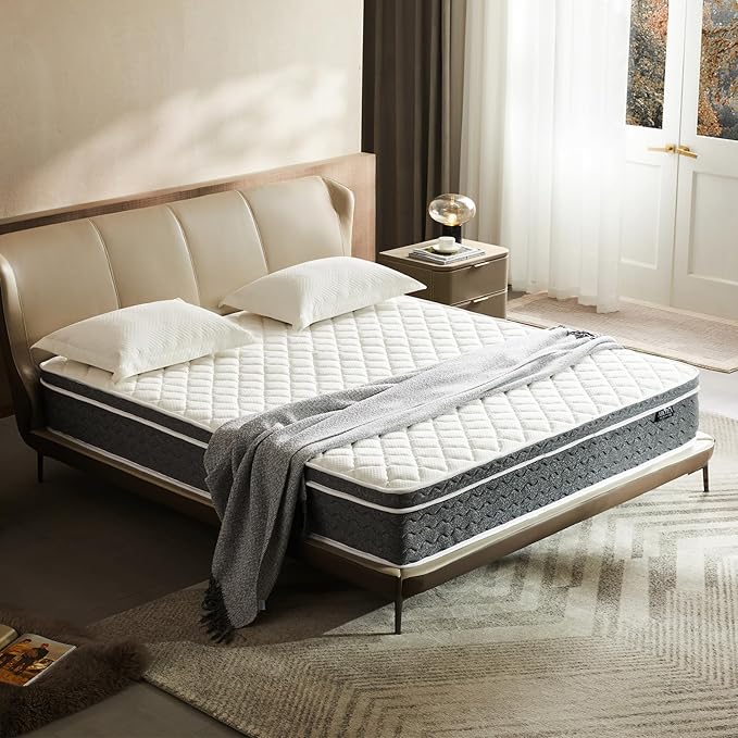 King Size Mattress 14 Inch Mattress King Size - Memory Foam & Individually Pocket Coils Springs | Pressure Relief | Motion Isolation, Edge Support | CertiPUR-US Certified | Medium Firm