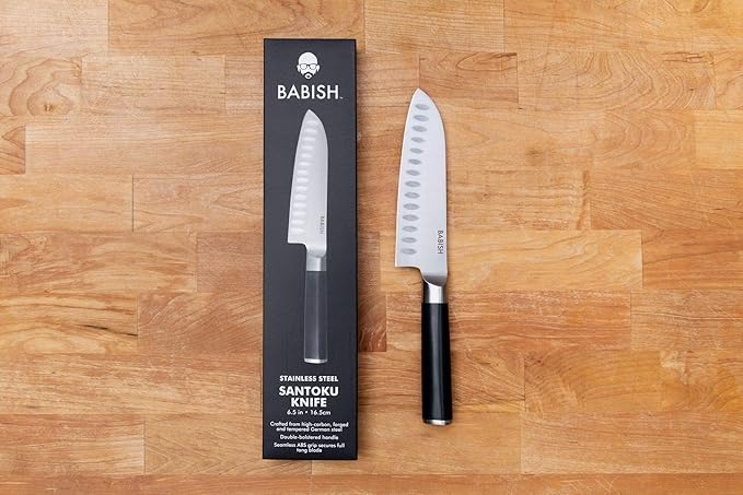 Babish High-Carbon 1.4116 German Steel Cutlery, 6.5" Santoku Kitchen Knife
