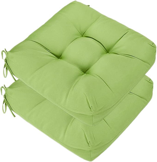 JMGBird Outdoor Chair Cushions, Pack of 2 Patio Seat/Back Cushions 19" x 19" with Ties for Patio Furniture Chairs Home Garden Decoration