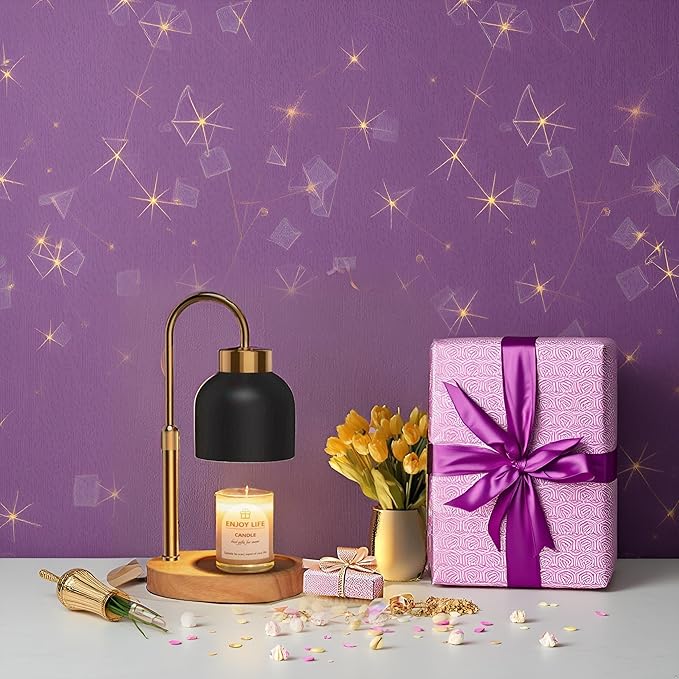 Candle Warmer Lamp with Dimmer Adjustable Height,Mothers Day Gifts,2/4/8H Timer,Vintage Home Decor for Scented Jar