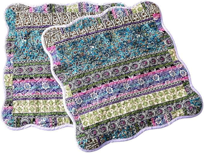 NEWLAKE Striped Jacquard Style Cotton Throw Pillow Covers (2 Pieces, 18X18 Inch)