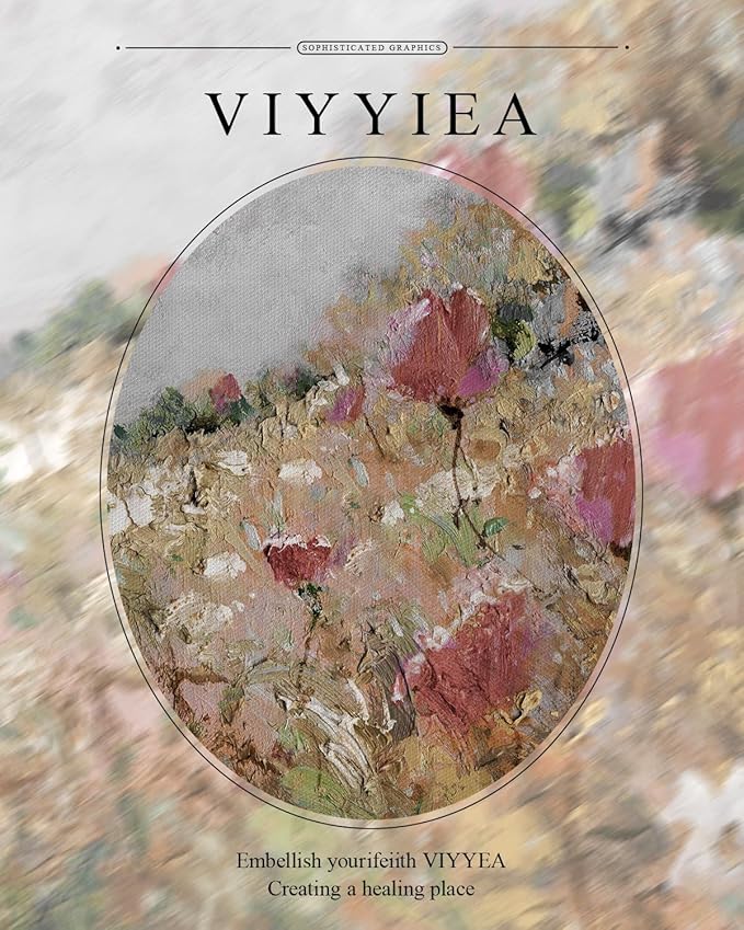 VIYYIEA Gold Framed Wall Art Canvas Print Home Decor Flower Art Vintage Botanical Print Rustic Farmhouse Wall Decor Mid Century Modern Art Coastal Floral Room Decor Wall Pictures Bedroom 11x14in