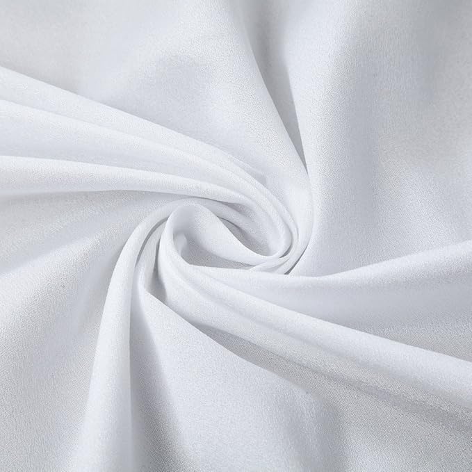 2 Pack 6ft White Tulle Table Skirts for wedding Bridal Shower White Ruffle Tutu Tablecloth for Baby Shower Birthday Party Banquet Baptism Cake Dessert Table Decorations