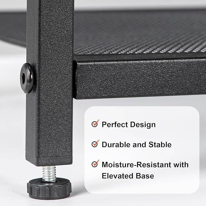 3-Tier Small Shoe Rack Wooden Shoe Shelf Storage for Entryway, Closet, Hallway, and Bedroom, Industrial Shoe Organizer with Sturdy Metal Mesh Shelves