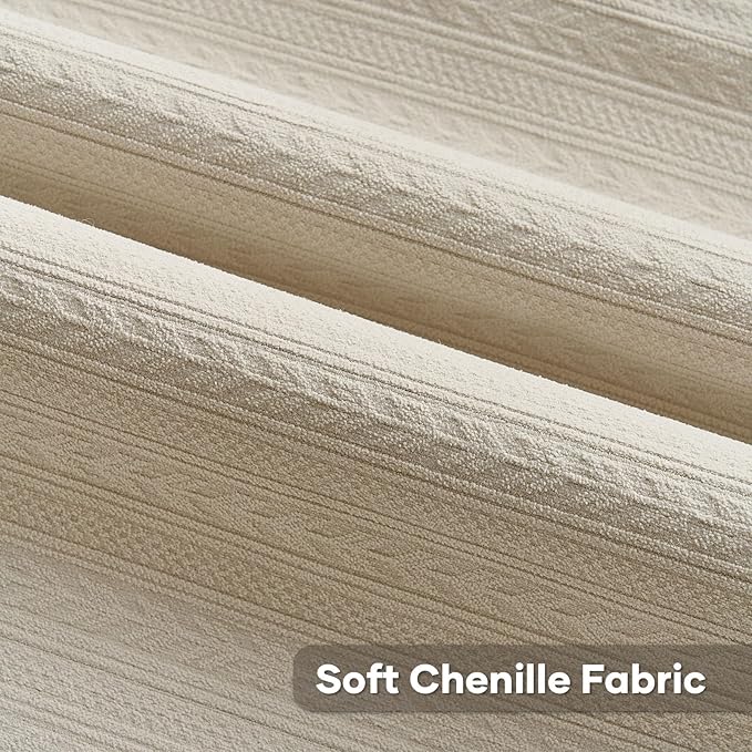 FUTEI Beige Decorative Throw Pillow Covers 12x20 Inch Set of 2,Soft Cozy Wheat Ear Striped Patterns Lumbar Pillow Cases,Modern Home Decor for Couch Bed Living Room