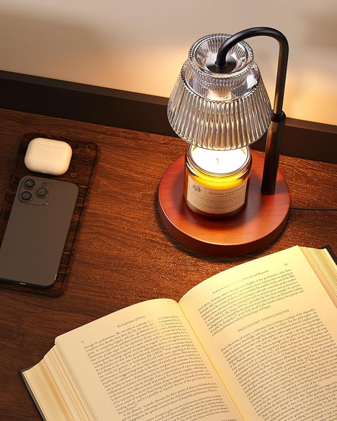 Candle Warmer Lamp with Timer &Dimmable Wax Melt Warmer for Scented Jar Candles, 2 Bulbs,Birthday Gifts for Women House Warming Gifts, Home Decor