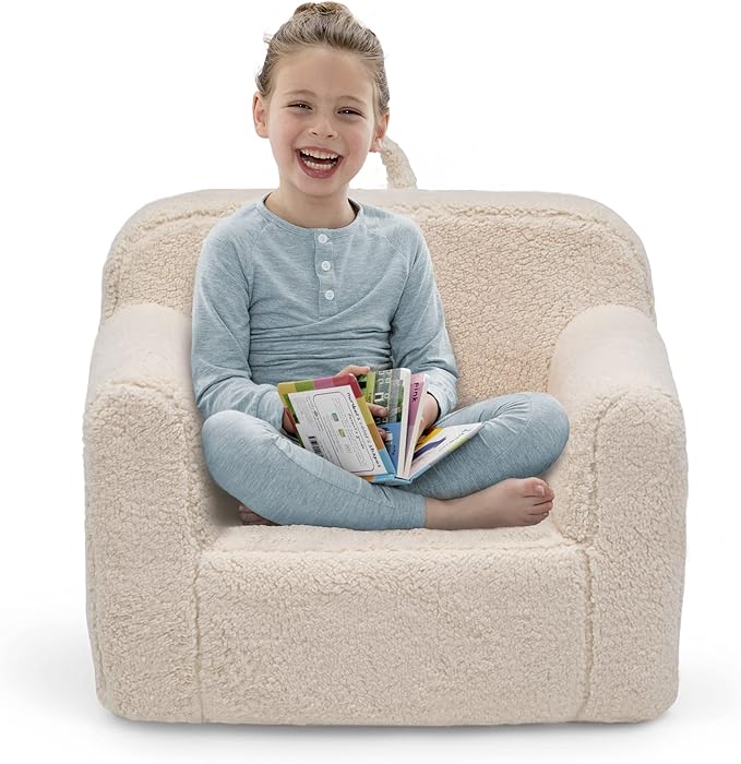 Delta Children Cozee Sherpa Chair, Cream