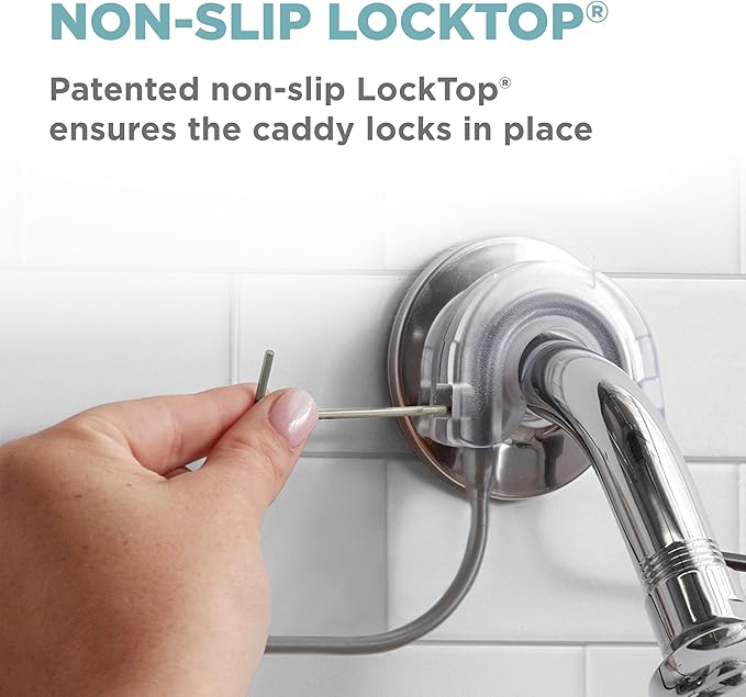 Zenna Home Rustproof Hanging Shower Caddy, Over the Shower Head Caddy with 2 Shelves and Built In Hooks, Aluminum Bathroom Hanging Organizer, Satin Chrome