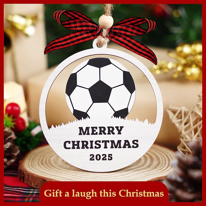 Football Ornaments for Tree 2025 - Soccer Ornament Best Gifts for Soccer Players - Football Christmas Ornaments to Use As Soccer Gifts and Christmas Decorations - Gift Ornament to Sports Lovers