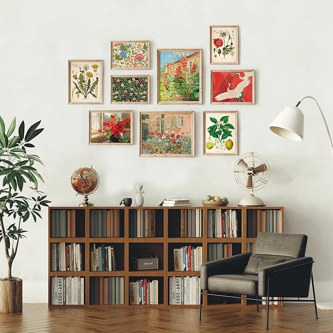 365DoRoTeYa Colorful Maximalist Wall Art – Funky Posters for Bedroom, Living Room, Kitchen & Office, Eclectic Home Aesthetic 9 Pcs (Unframed)