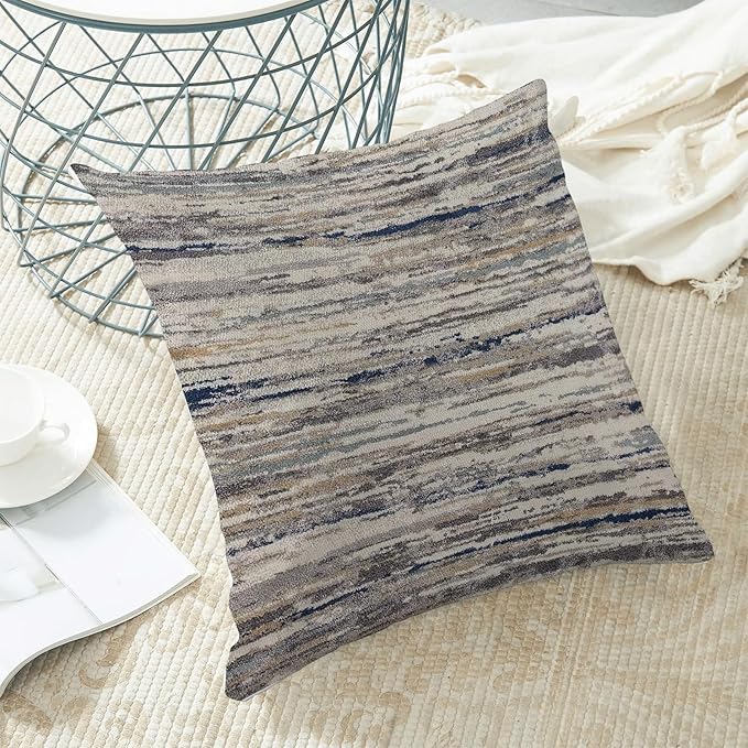 Boho Pillow Covers 18x18 Pack of 2 Gray Art Painting Decorative Throw Pillow Covers Outdoor Decor Bohemian Abstract Modern Decor Pillowcase Farmhouse Linen Cushion Case for Home Sofa Couch