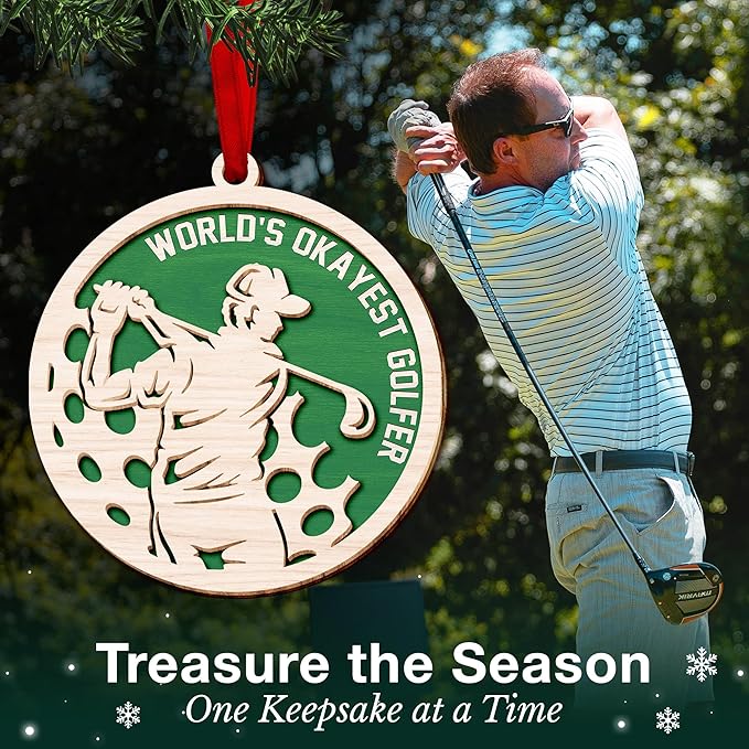 Golf Ornament - Ideal Golf Ornaments for Christmas Tree 2025, Ideas for Golfer, Men, Women, Funny Ornaments for Golfer - Ornament for Christmas Tree, Golf Club and Cart Decorations