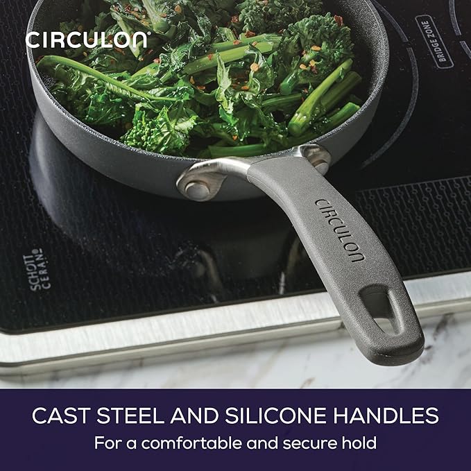 Circulon A1 Series with ScratchDefense Technology Nonstick Induction, Mini Frying Pan/Skillet, Metal Utensil Safe, 6.25 Inch Open Fry Pan - Graphite