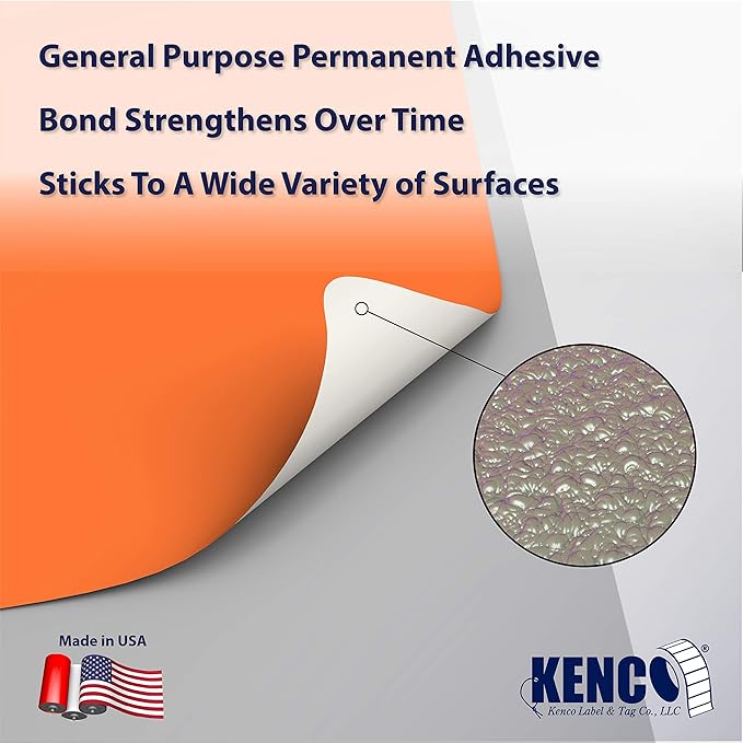 4" X 6" Direct Thermal Perforated Stickers Labels for Shipping Labels, Inventory, and Color Coding - Compatible with Zebra, Rollo, Godex and More (Orange, 12 Rolls)