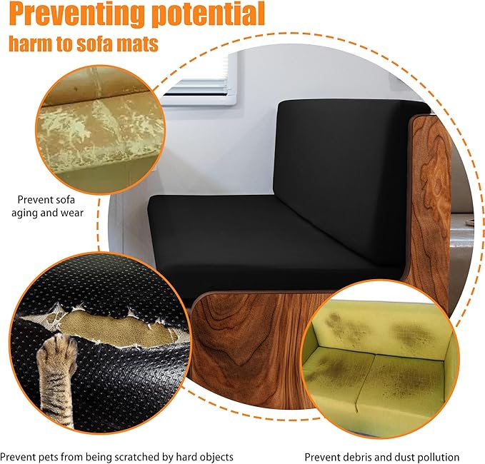 Rv Dinette Cushion Covers,Printing Stretchable Camper Cushion Cover,RV Cushion Slipcover,Rv Couch Cover Replacement for RV Camper Car Bench,2 Backrest Covers and 2 Bench Covers (Black)