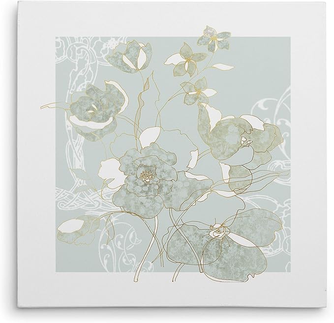 Wexford Home Filigree Floral II Gallery Wrapped Canvas Wall Art, 40x40,